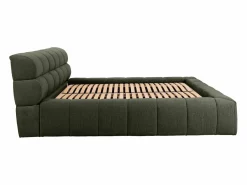 Vente-unique Canapé abatible 160 x 200 cm tela + colchón - FORVIK de Pascal Morabito Verde Discount
