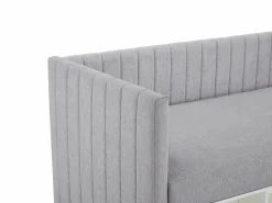 Vente-unique Canapé abatible banco 80 x 200 cm de tela y en color - LAOZIA Gris
