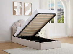 Canapé abatible concha 90 x 190 cm tejido - CORALUNO^Vente-unique Clearance