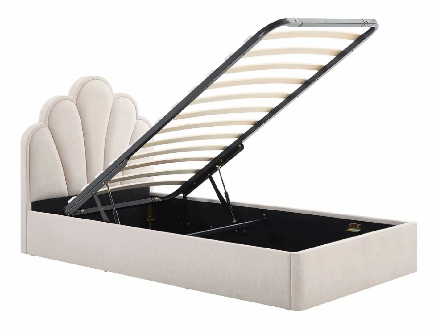 Canapé abatible concha 90 x 190 cm tejido - CORALUNO^Vente-unique Clearance