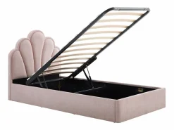 Vente-unique Canapé abatible concha 90 x 190 cm tela - CORALUNO Rosa Sale
