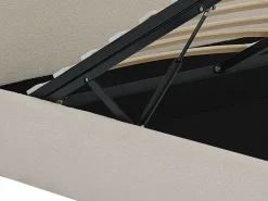 Vente-unique Cama Con Canapé|Cama Con Almacenaje|Canapé abatible de 160 x 200 cm de tela rizada color - LIRIMO