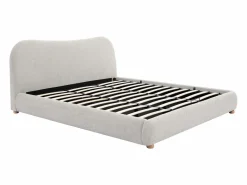 Vente-unique Canapé abatible de 180 x 200 cm de tela color + colchón - VANARI Beige Sale