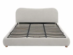Vente-unique Canapé abatible de 180 x 200 cm de tela color + colchón - VANARI Beige Sale