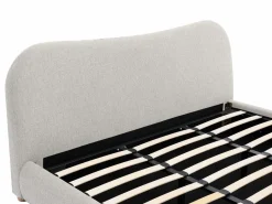 Vente-unique Canapé abatible de 180 x 200 cm de tela color + colchón - VANARI Beige Sale