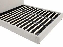 Vente-unique Canapé abatible de 180 x 200 cm de tela color + colchón - VANARI Beige Sale