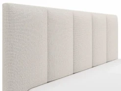 Vente-unique Cama Con Canapé|Cama Adulto|Canapé abatible de 140 x 190 cm con cabecero con costuras verticales tela - KILACLO