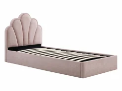 Vente-unique Canapé abatible de concha 90 x 190 cm tela + colchón - CORALUNO Rosa Online