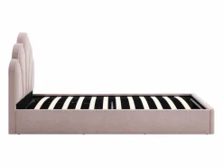 Vente-unique Canapé abatible de concha 90 x 190 cm tela + colchón - CORALUNO Rosa Online
