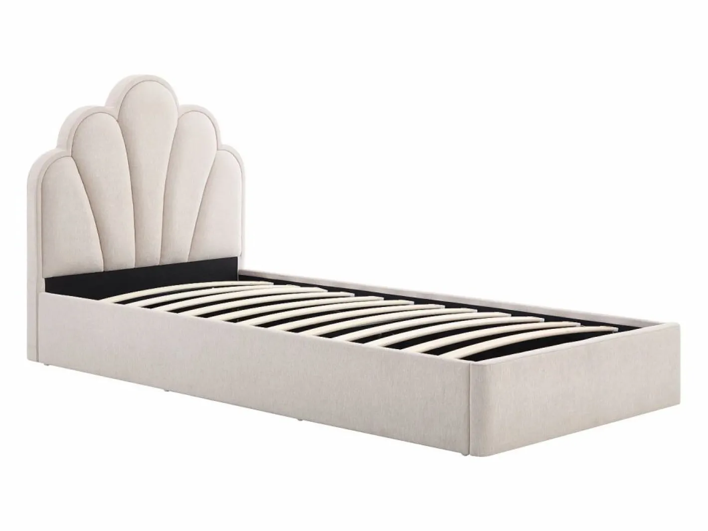 Vente-unique Cama Con Canapé|Cama Infantil|Canapé abatible de concha 90 x 190 cm tela + colchón - CORALUNO