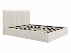 Vente-unique Canapé abatible king size 180 x 200 cm cabecero con costuras verticales tela + colchón - KILACLO Beige Clearance