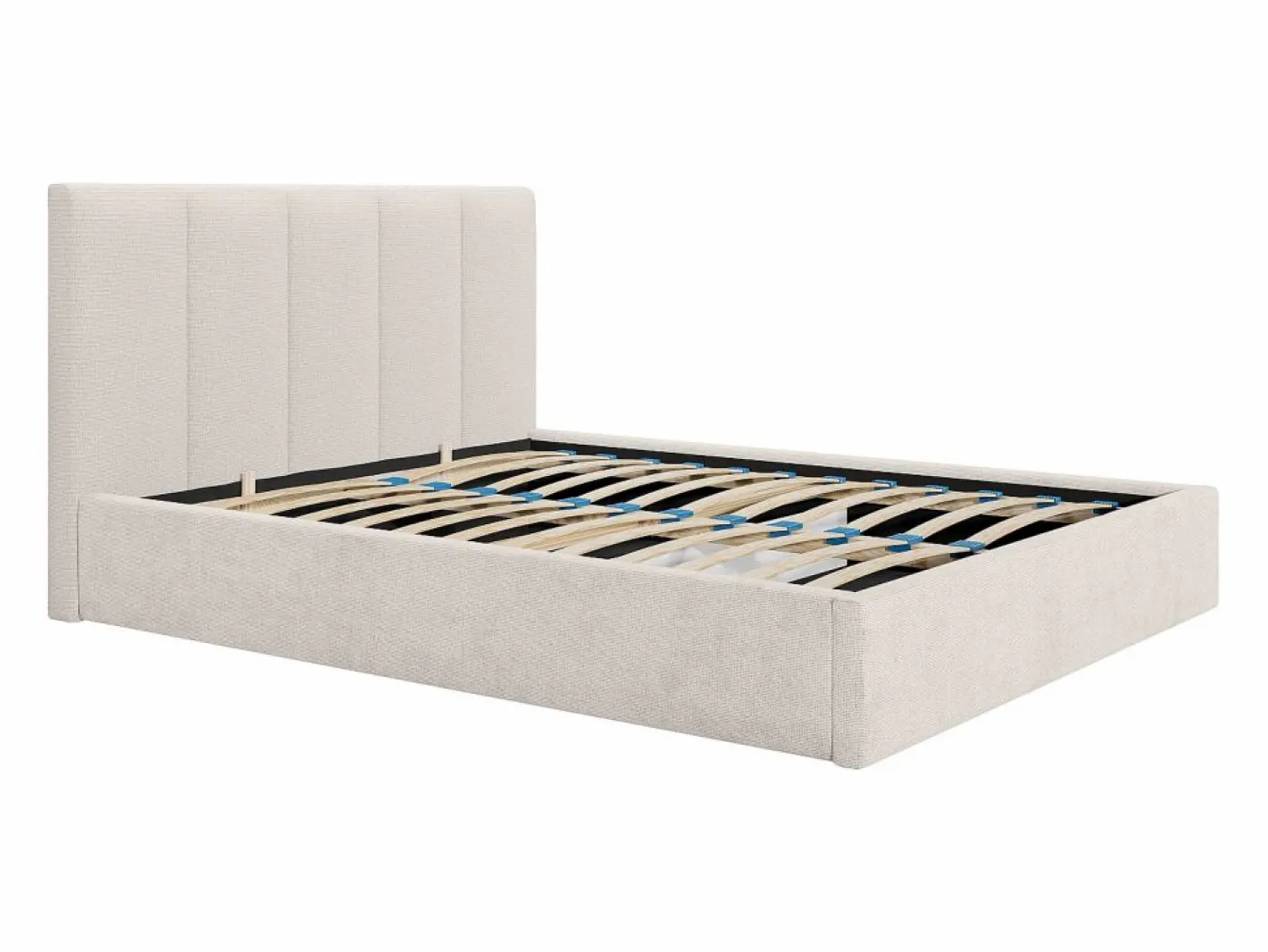 Vente-unique Canapé abatible king size 180 x 200 cm cabecero con costuras verticales tela + colchón - KILACLO Beige Clearance