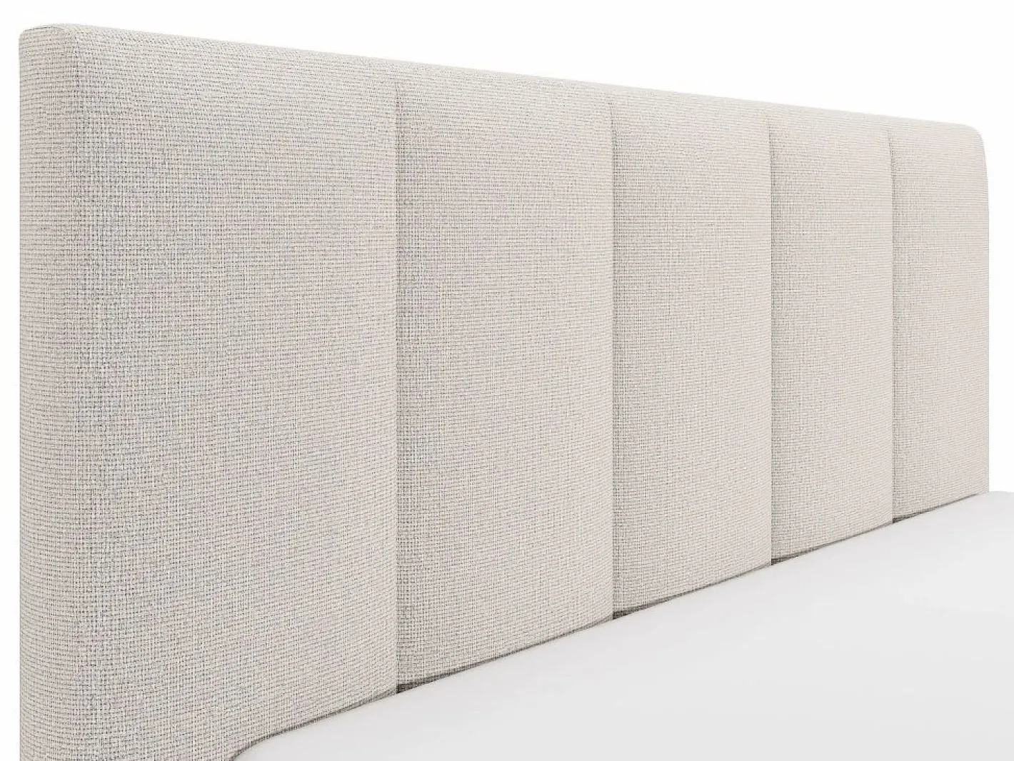 Vente-unique Canapé abatible king size 180 x 200 cm cabecero con costuras verticales tela + colchón - KILACLO Beige Clearance