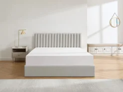 Vente-unique Cama Con Canapé|Canapé abatible tamaño queen 160 x 200 cm en tela + colchón - SARANELI