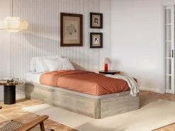 Ysmée Canapé abatible90 x 200 cm - Natural claro - HESTIA de YSMÉE Color natural claro Discount