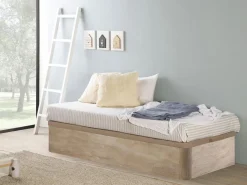 Ysmée Canapé abatible90 x 200 cm - Natural claro - HESTIA de YSMÉE Color natural claro Discount