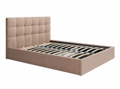 Vente-unique Cama Terciopelo|Canapé arcón king size 200 x 200 cm de terciopelo en color + colchón - MIRDAL