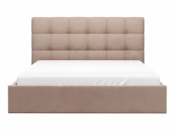 Vente-unique Cama Terciopelo|Canapé arcón king size 200 x 200 cm de terciopelo en color + colchón - MIRDAL