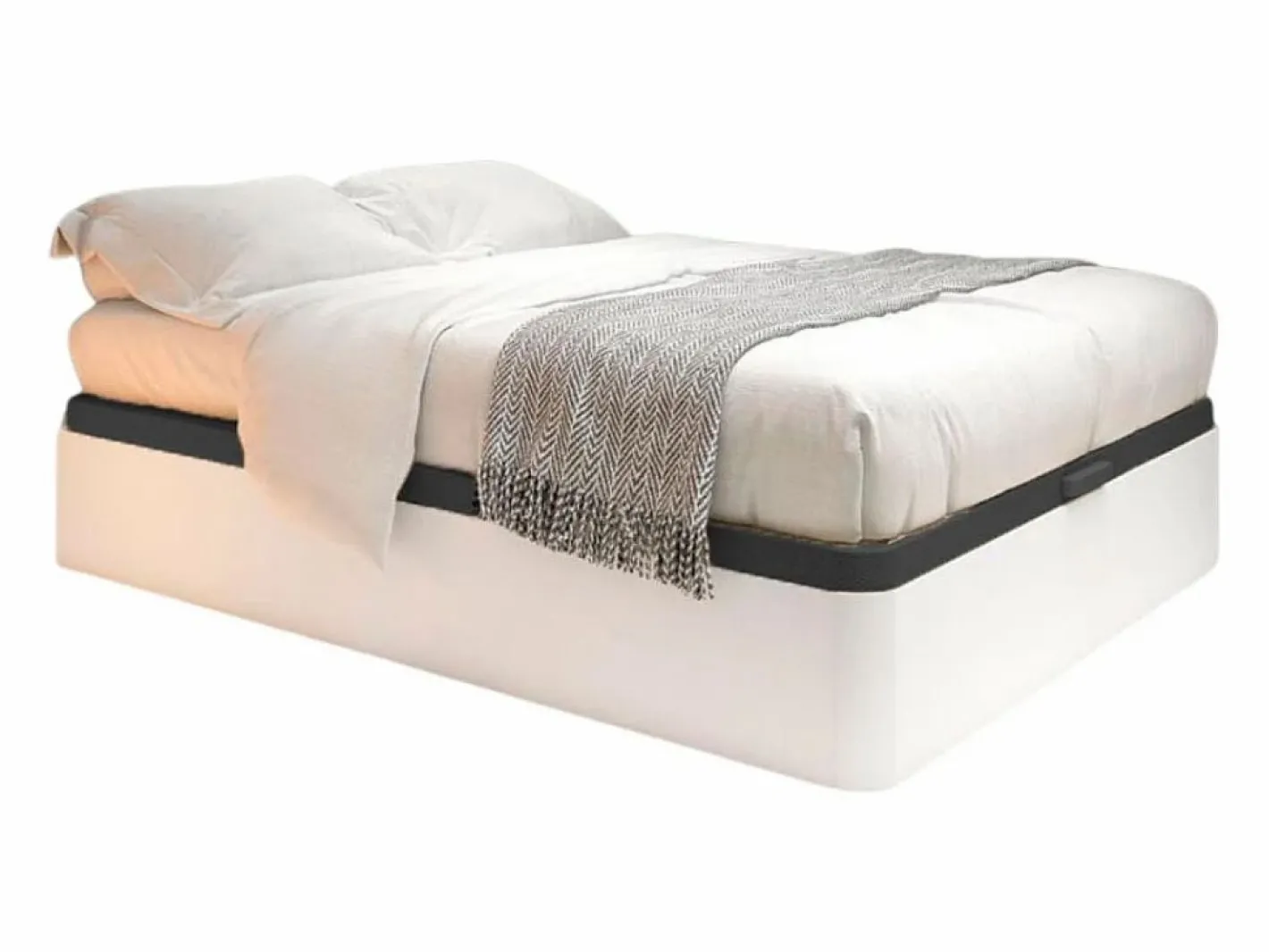 Canapé Atenas abatible tapizado 3D 90x190 cm Blanco Sale