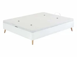 Somier - 90X190Cm|Somier Con Canapé|Canapé 90x190 cm estilo nórdico patas inclinadas dormitorio