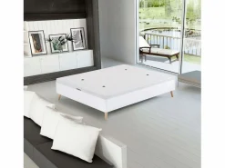 Canapé 135x190 cm nórdico con patas inclinadas dormitorio^ Sale