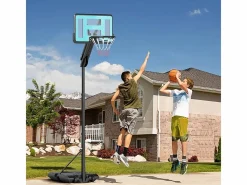 Canasta de baloncesto ajustable con soporte rodante, altura 146-236 cm, plástico, (175 x 71 x 270 cm)^ Clearance