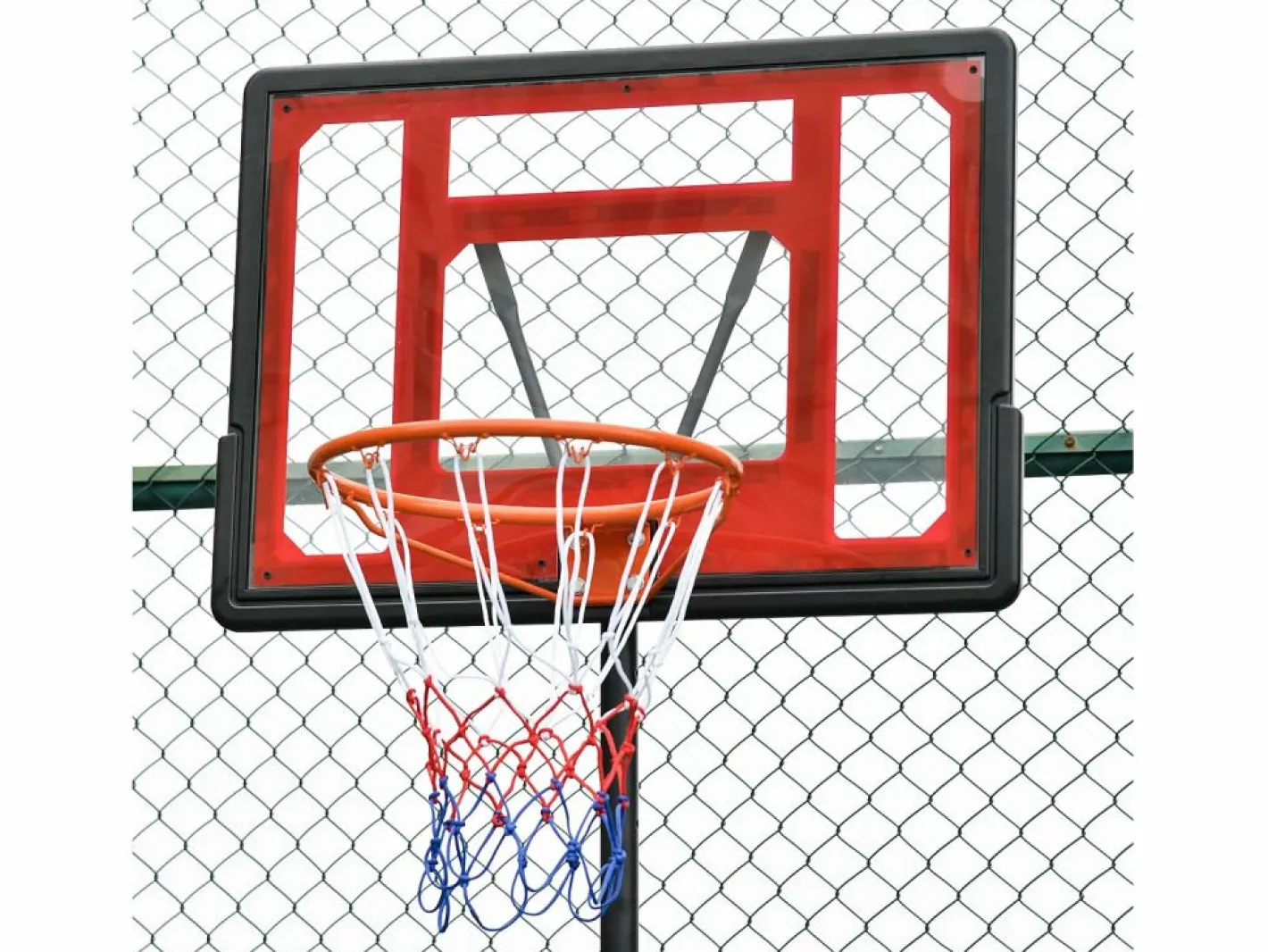 Canasta de baloncesto negro y rojo 75x83x261 cm^Homcom Clearance