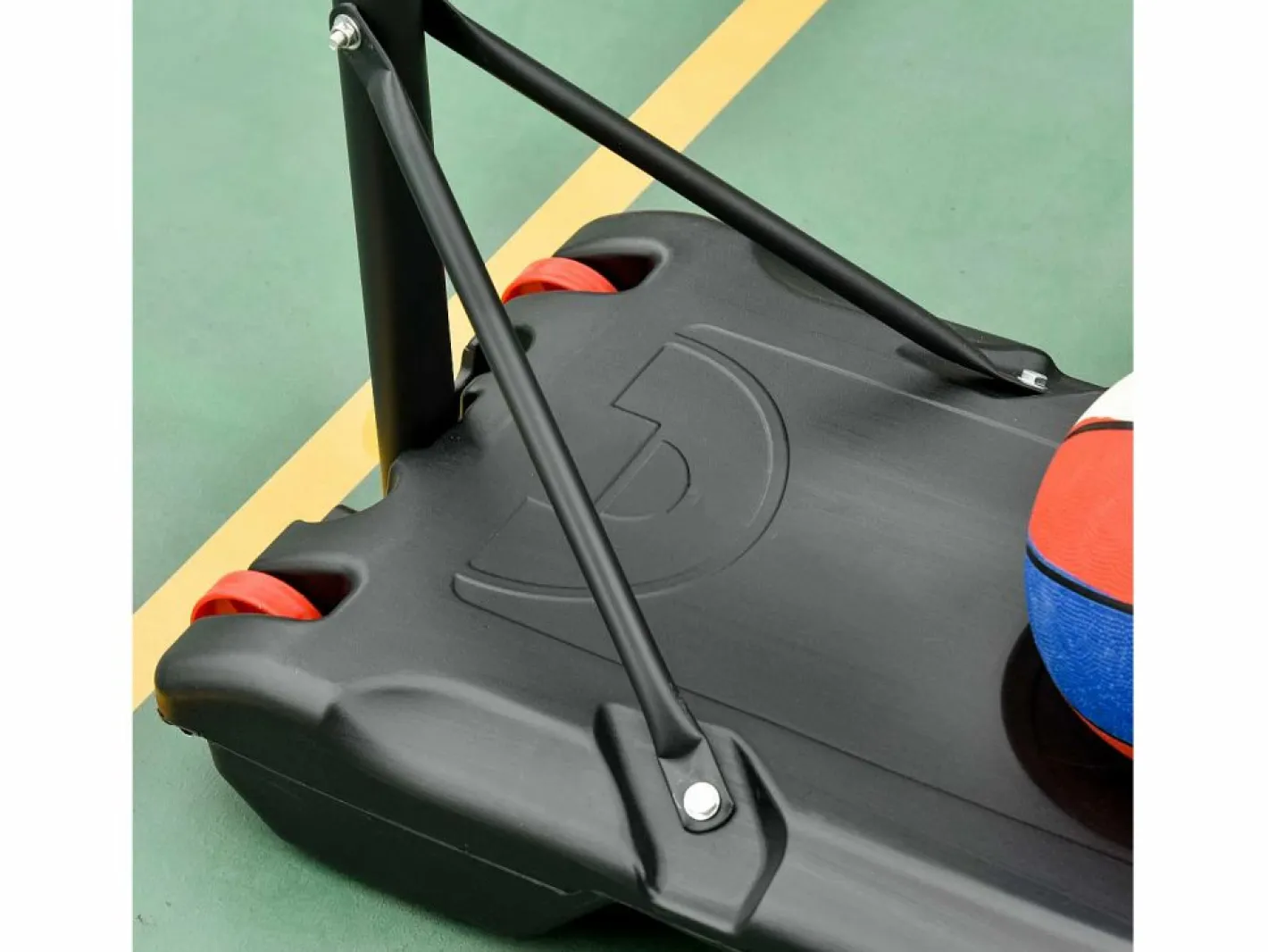 Canasta de baloncesto negro y rojo 75x83x261 cm^Homcom Clearance