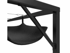 Carpa de jardín con toldo retráctil 3x3 m Antracita Gris Discount