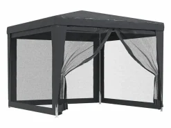 Carpa para fiestas 4 paredes de malla HDPE 3x3 m ES674557 Gris antracita Online