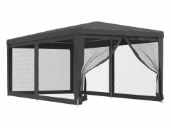 Carpa para fiestas 6 paredes de malla HDPE 3x6 m ES664457 Gris antracita Online