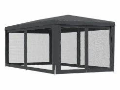 Carpa para fiestas 6 paredes de malla HDPE 3x6 m ES664457 Gris antracita Online