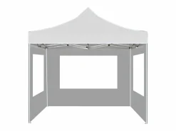 Carpa plegable profesional con paredes aluminio 2x2 m ES330856 Blanco Outlet