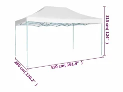Carpa plegable profesional acero 3x4 m ES426792 Blanco Clearance