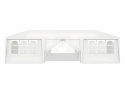 Carpa profesional para fiestas con paredes 90 g/m² 4x9 m ES303657 Blanco New