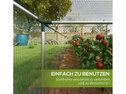 Carpa protectora para plantas con puerta con cremallera y malla antiinsectos para exteriores, color (125 x 373 x 62,5 cm) Verde Clearance