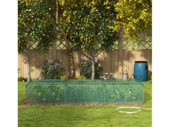 Carpa protectora para plantas con puerta con cremallera y malla antiinsectos para exteriores, color (125 x 373 x 62,5 cm) Verde Clearance