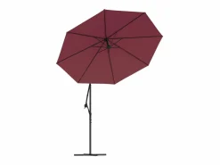Garden Furniture Sombrilla|Carrickboy Sombrilla jardín voladiza con luces LED palo de acero rojo vino