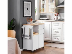 Sobuy Mueble Camarera|Carrito Auxiliar de Cocina con 2 Cajones FKW123-WN ES