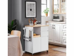 Sobuy Mueble Camarera|Carrito Auxiliar de Cocina con 2 Cajones FKW123-WN ES