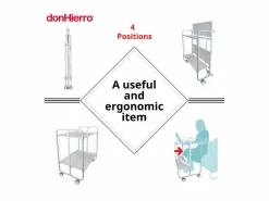 Carrito auxiliar plegable con ruedas - Estructura metálica blanca, 2 estantes s laminados – 72*66*43 cm - BAUHAUS^Don Hierro Discount