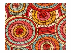 Don Hierro Carrito auxiliar plegable con ruedas - Estructura metálica blanca, 2 estantes laminados Decorado Abstracto colores – 72*66*43 cm - BAUHAUS Rosa Clearance