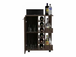TuHome Carrito de Bar, Bar Cart, con botellero y ruedas Gris Discount