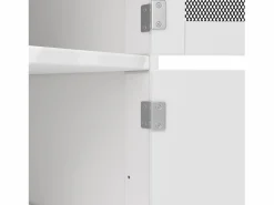 OKWISH Carrito de cocina con encimera de madera, toallero y estantes ajustables Blanco Online