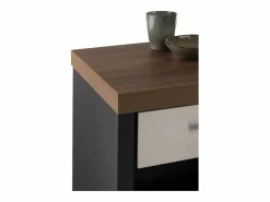 Don Hierro Mueble Camarera|Carrito de cocina, carrito verdulero - color Negro, Inox, Cerezo - 93*48*34 cm - KARA