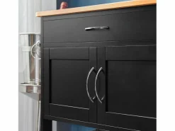 Sobuy Mueble Camarera|Carrito de Cocina Carrito de Servir con 3 Puertas y 1 cajón L67cmxH87cmxD38cm FKW45-SCH ES