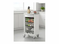 Don Hierro Carrito de cocina, carrito verdulero – , Inox - 93*48*34cm - MOHER Blanco Outlet