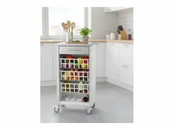 Don Hierro Carrito de cocina, carrito verdulero – , Inox - 93*48*34cm - MOHER Blanco Outlet