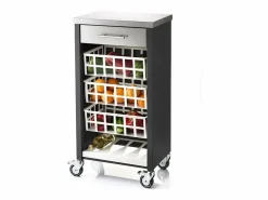 Don Hierro Carrito de cocina, carrito verdulero – , Inox - 93*48*34cm - MOHER Negro Discount
