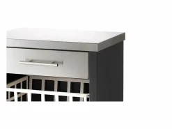 Don Hierro Carrito de cocina, carrito verdulero – , Inox - 93*48*34cm - MOHER Negro Discount